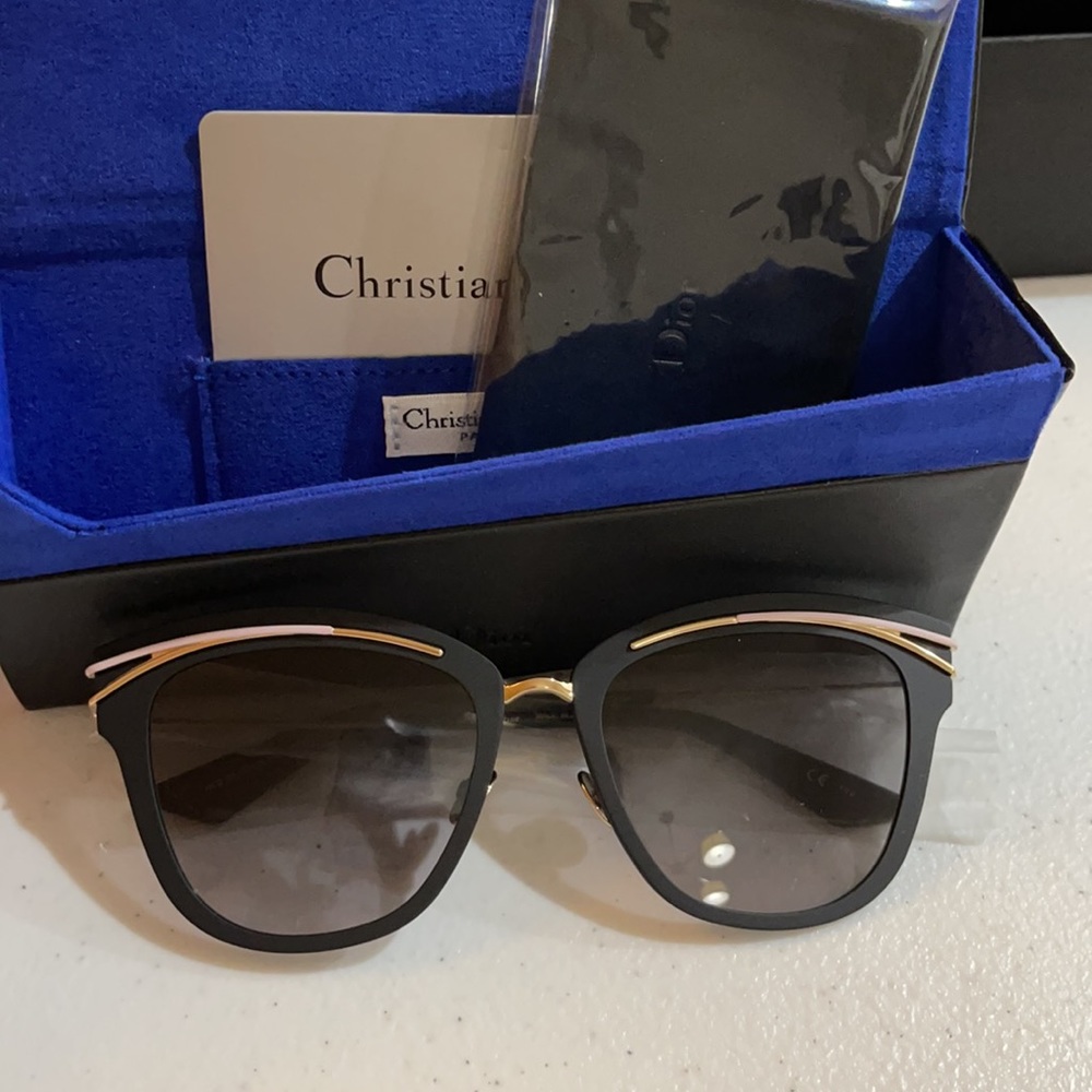 So Dior square Cat Eye black 53mm sunglasses NEW - Picture 13 of 16
